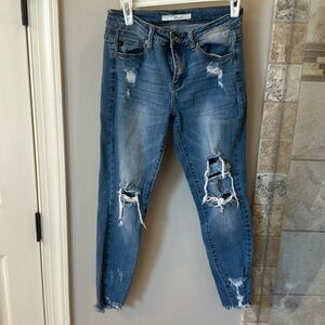Kancan Jeans with frayed hem NWT